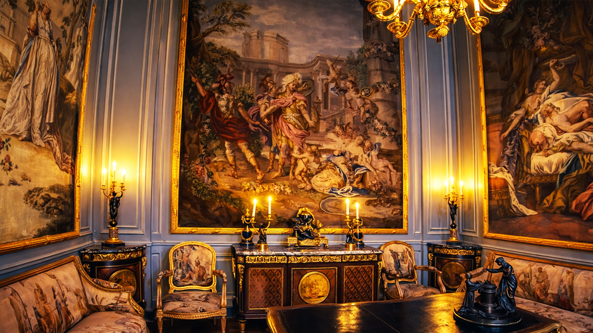 The lavish rooms of Napoleon’s Louvre apartments