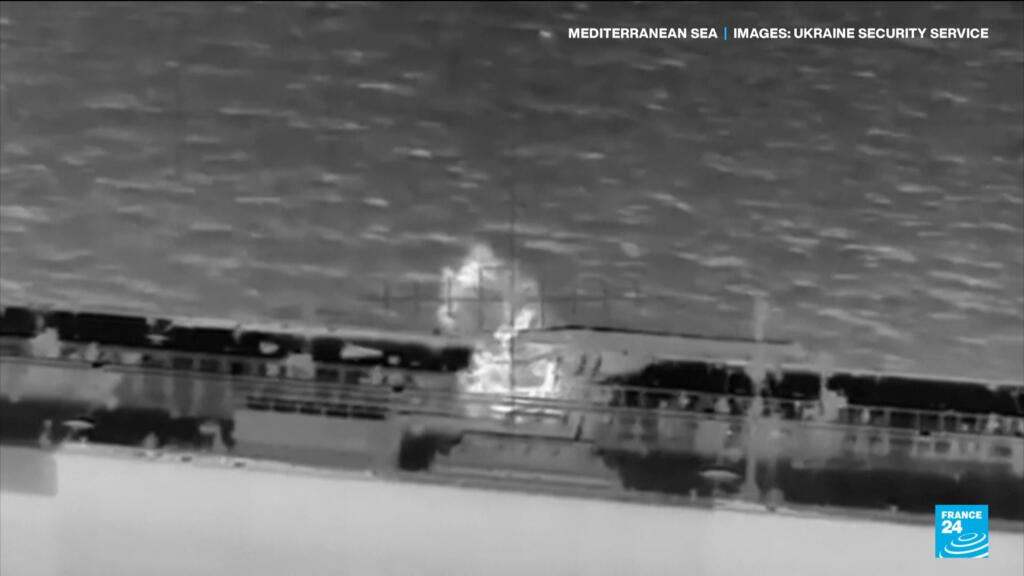 Ukraine strikes Russian shadow fleet tanker in Mediterranean Sea
