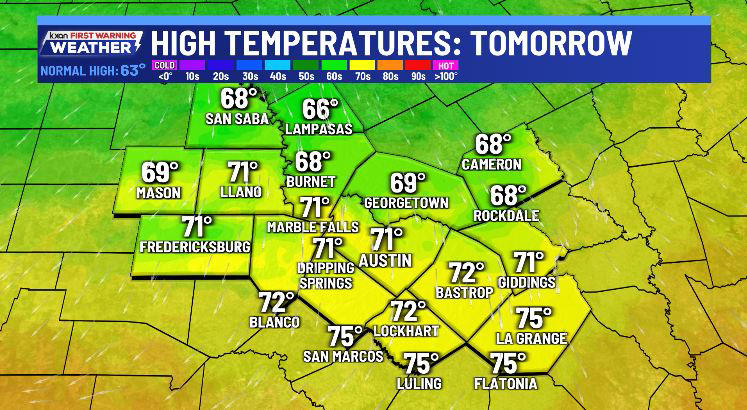 Warm start to the weekend ahead of a mild cold front