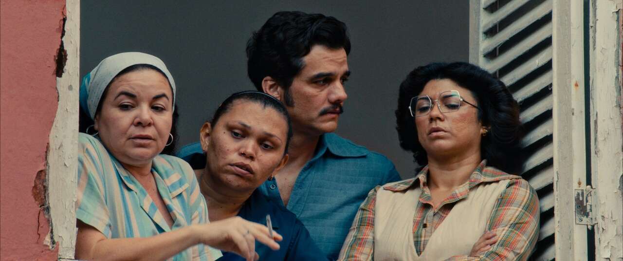 Wagner Moura (second from right) in 'The Secret Agent' (NEON)