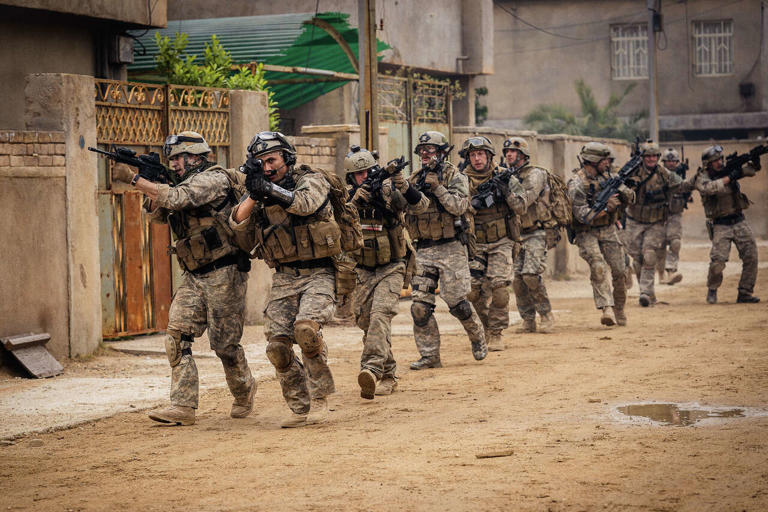 A scene from "Warfare." (Associated Press)