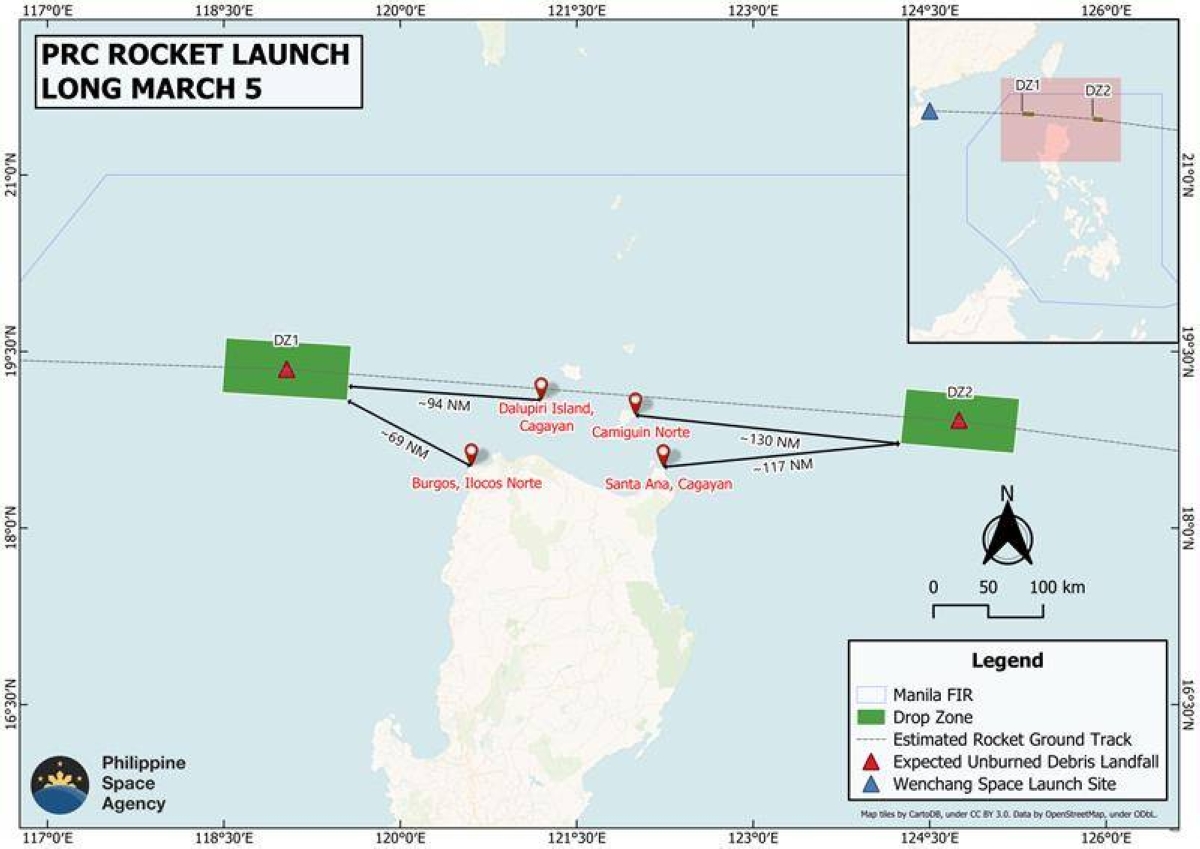 PH space agency warns of falling debris from Chinese rocket launch