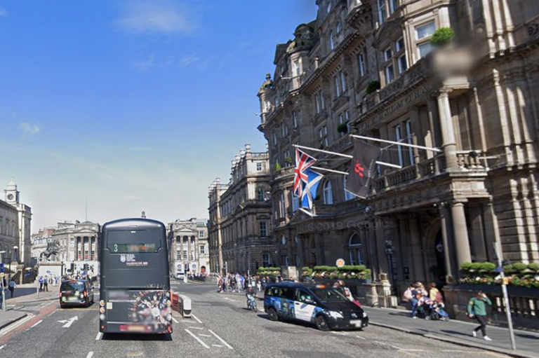 Pedestrian rushed to hospital after being knocked down by bus in Edinburgh