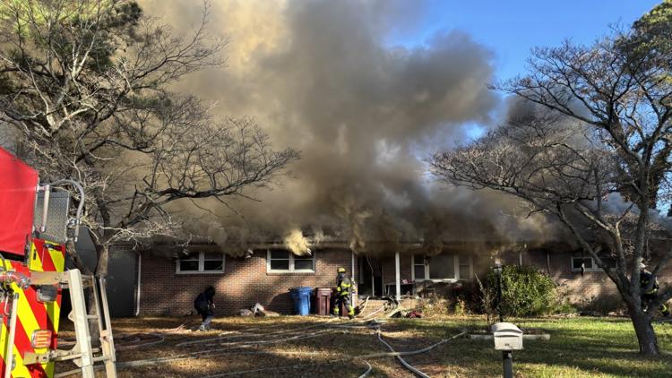 1 person displaced, dog dead after house fire in Chesapeake