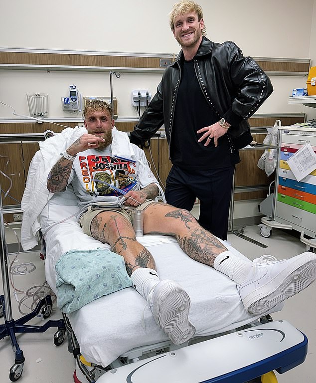 Jake Paul issues health update from hospital bed after having jaw ...