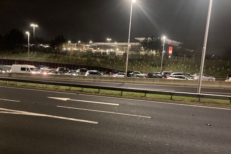 Huge tailbacks and two people taken to hospital as two vehicle crash ...
