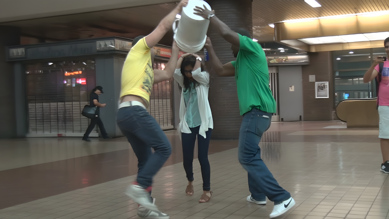 Empty ice bucket prank gets big reactions