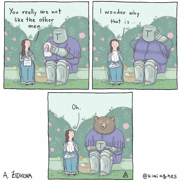 25 short yet amusing comics with unexpected endings by a Czech artist
