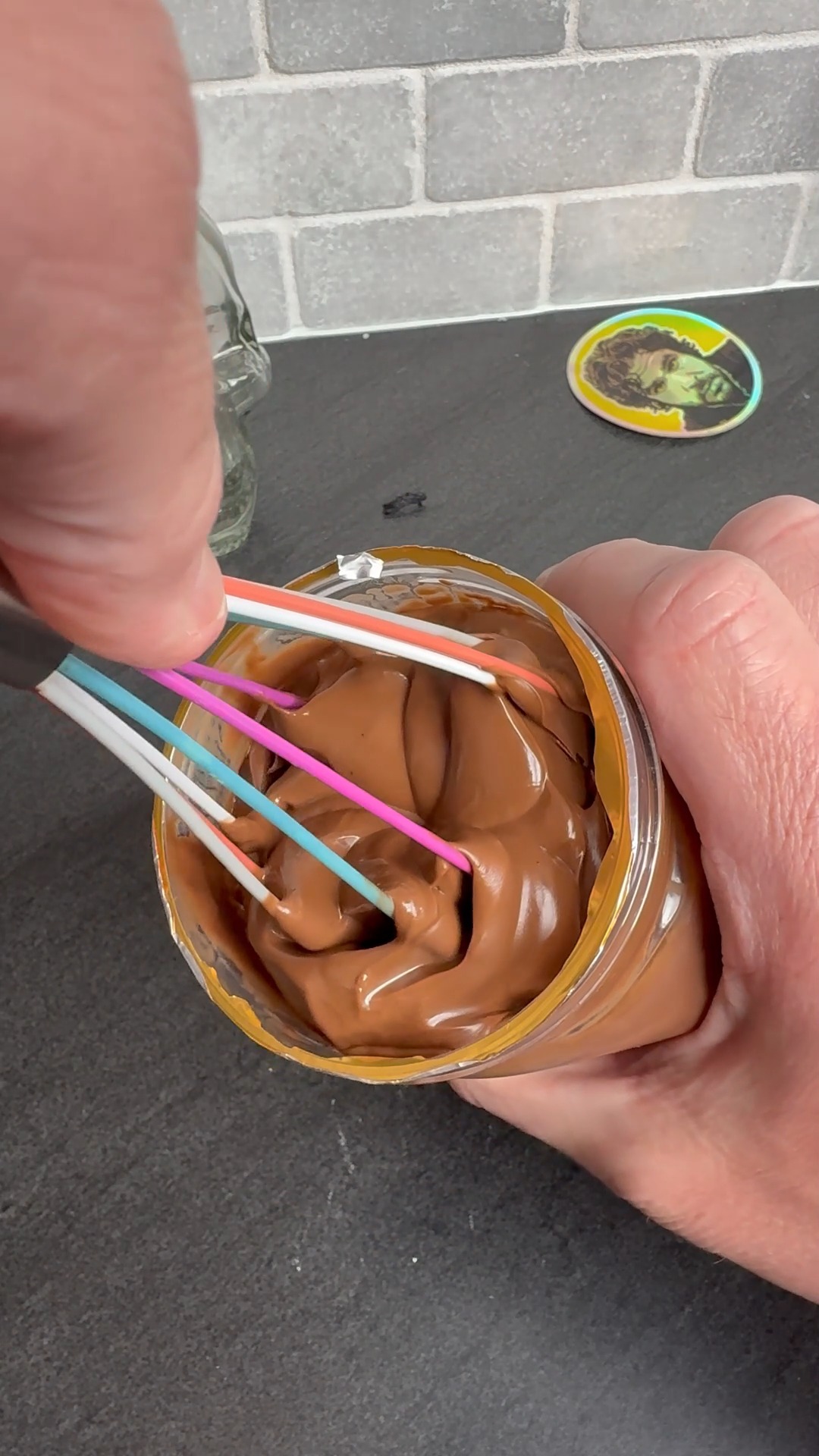 Making a smooth Nutella treat