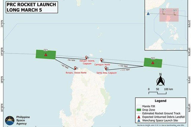 PhilSA warns about debris from Chinese rocket launch