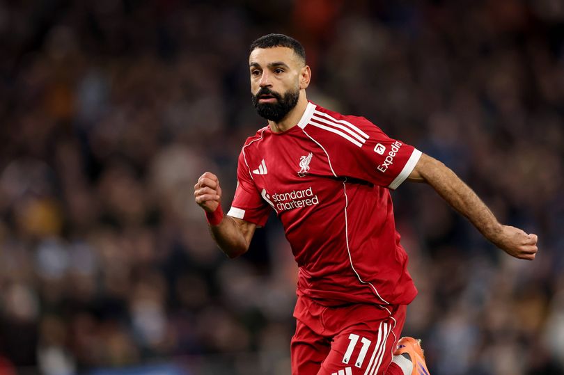 Mohamed Salah del Liverpool durante el partido de la Premier League contra el Brighton
