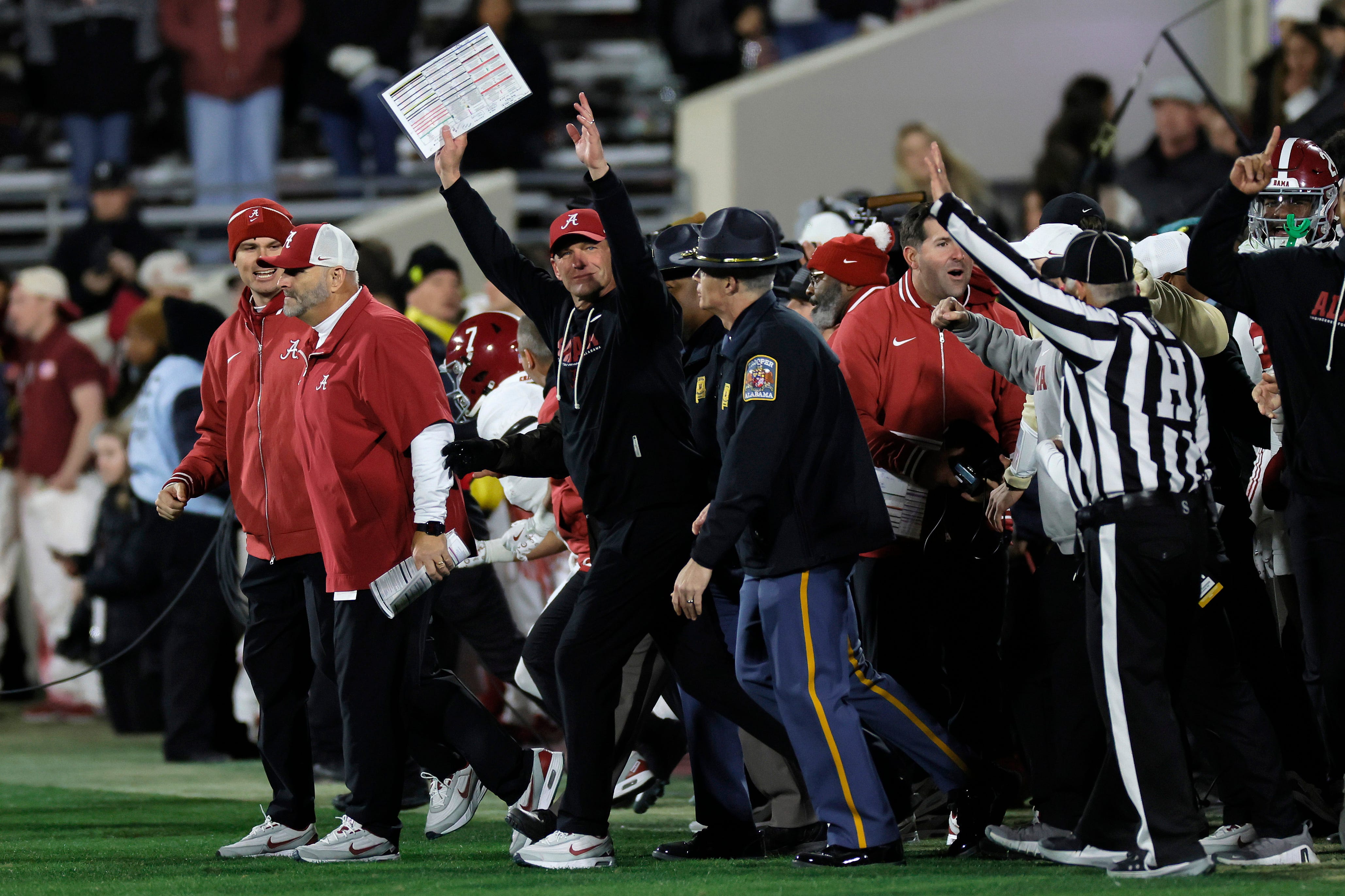 Look: Alabama football celebrates comeback win over Oklahoma in CFP