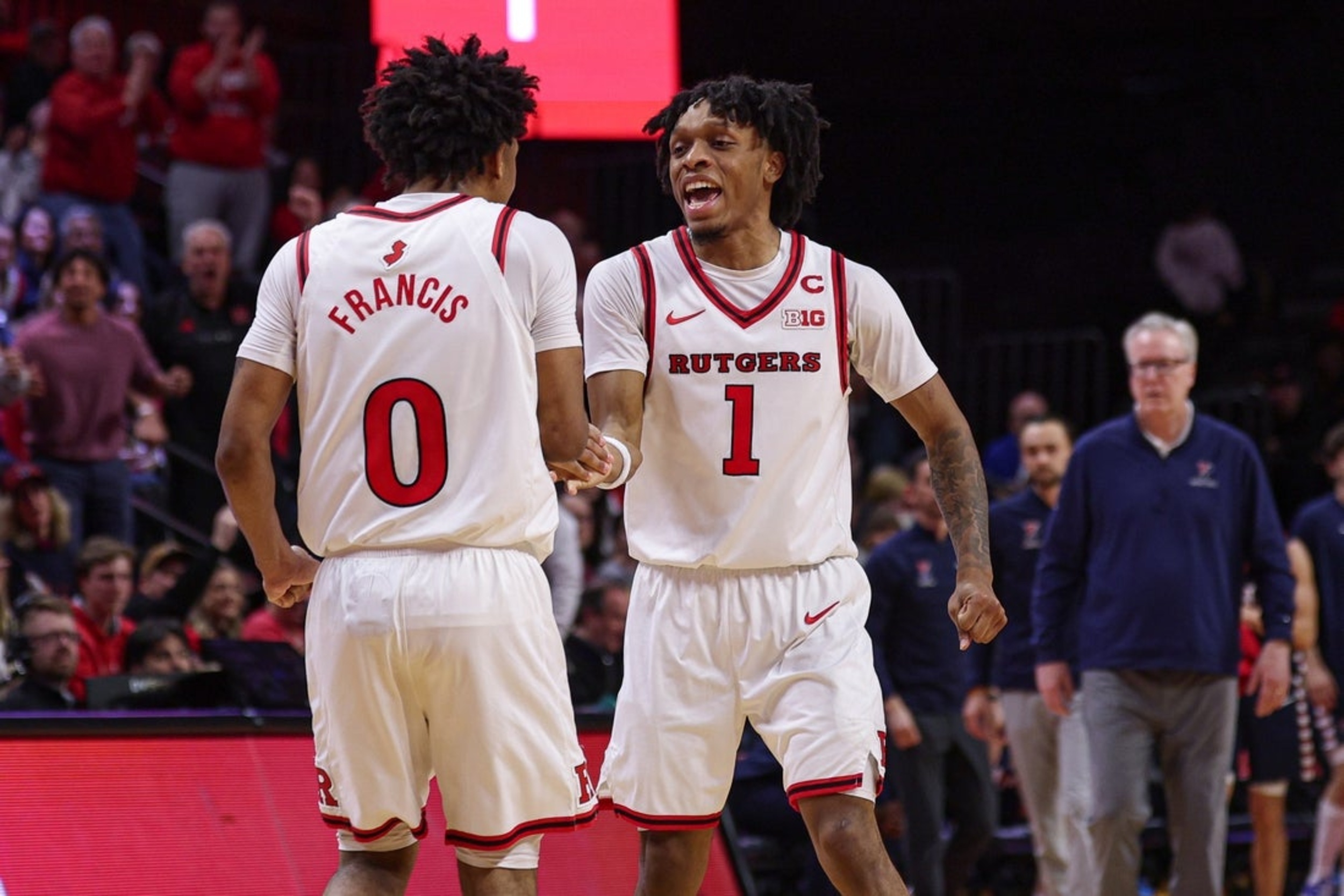 Rutgers' Tariq Francis (34) sinks Penn on last-second 3
