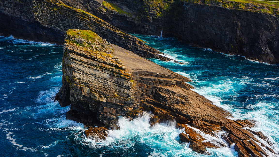 Epic waves meet ancient rocks