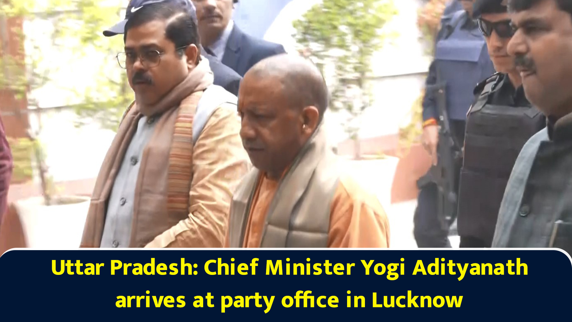 Uttar Pradesh: Chief Minister Yogi Adityanath arrives at party office ...