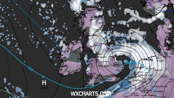 UK snow maps show exact date almost all of Britain to see snowfall