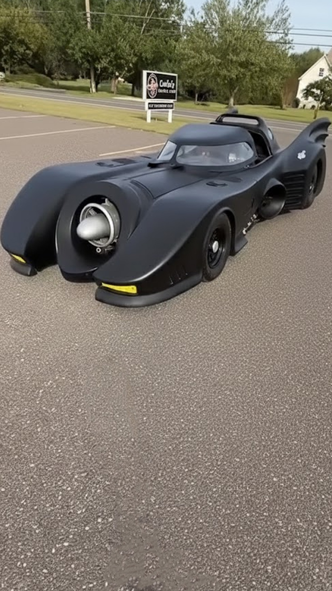 Testing a real Batmobile on the road