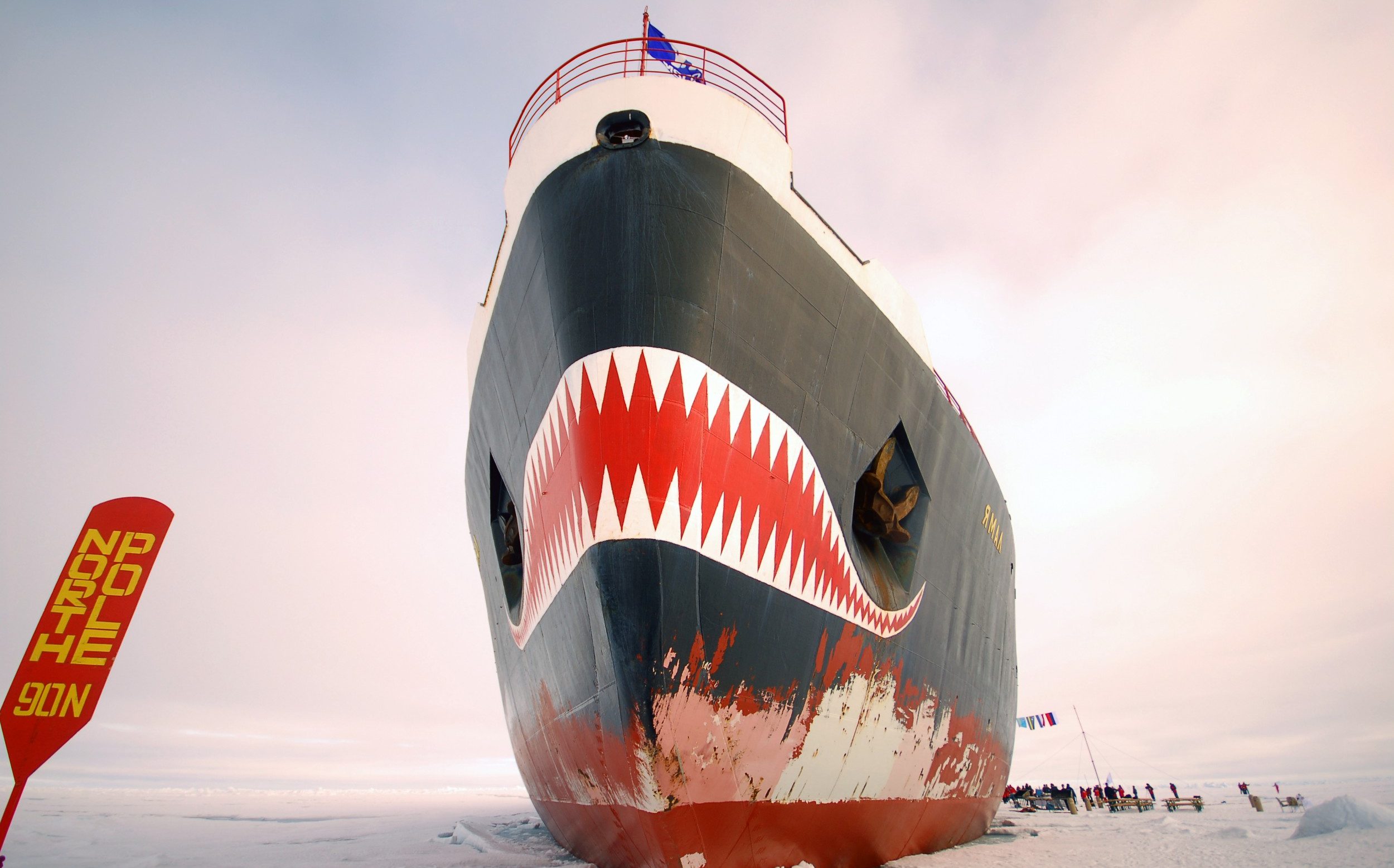 Russian nuclear icebreaker Yamal at the North Pole