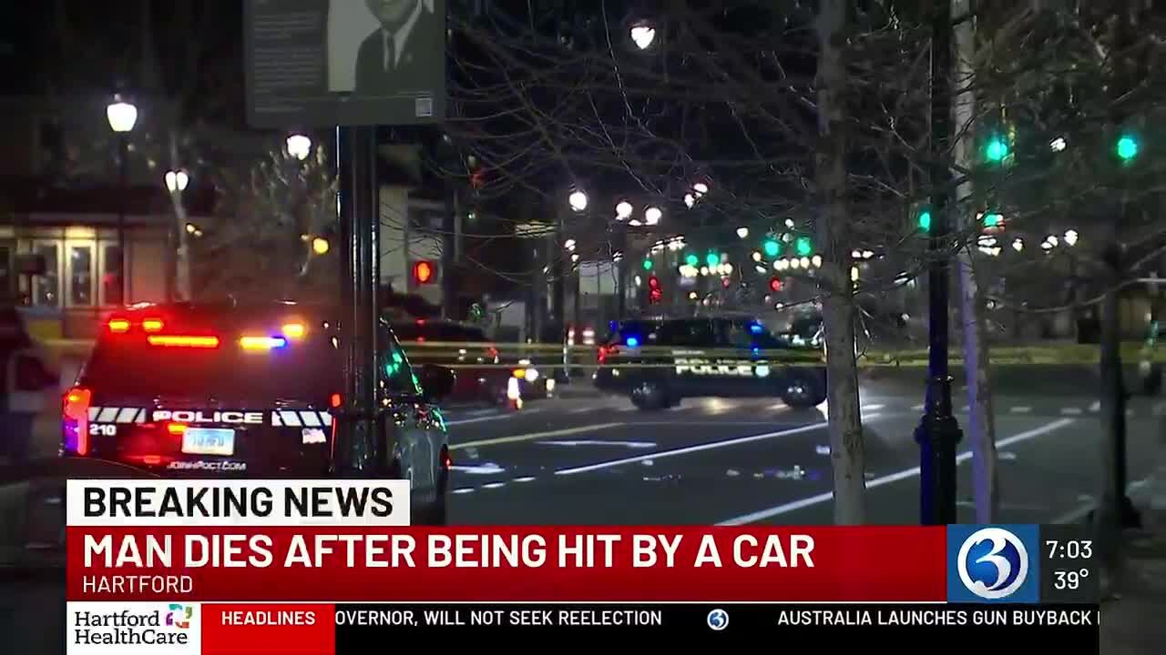 Man dies after being struck by 2 cars in Hartford