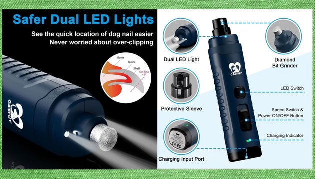 The Casfuy's diamond bit grinder and LED lights help you get a more precise trim.