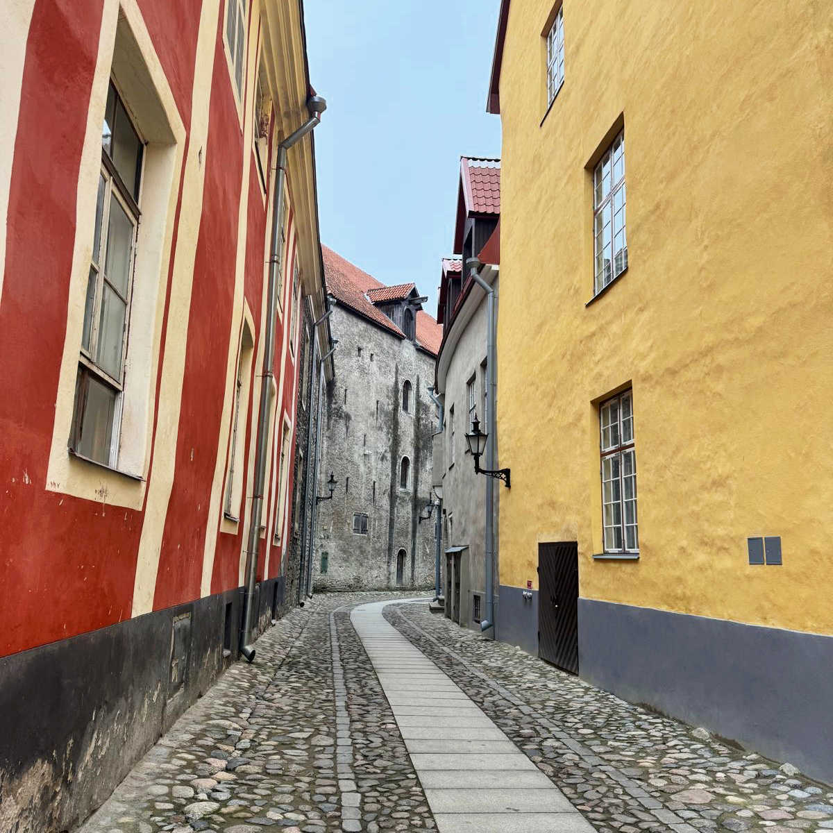 Timeworn walkway in Tallinn, Estonia