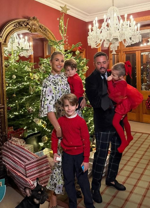 Vogue Williamsand Spencer Matthews have sold their £4.25million Battersea apartment and bought their 'forever' home in London; pictured with their children Theodore, seven, Gigi, five, and Otto, three