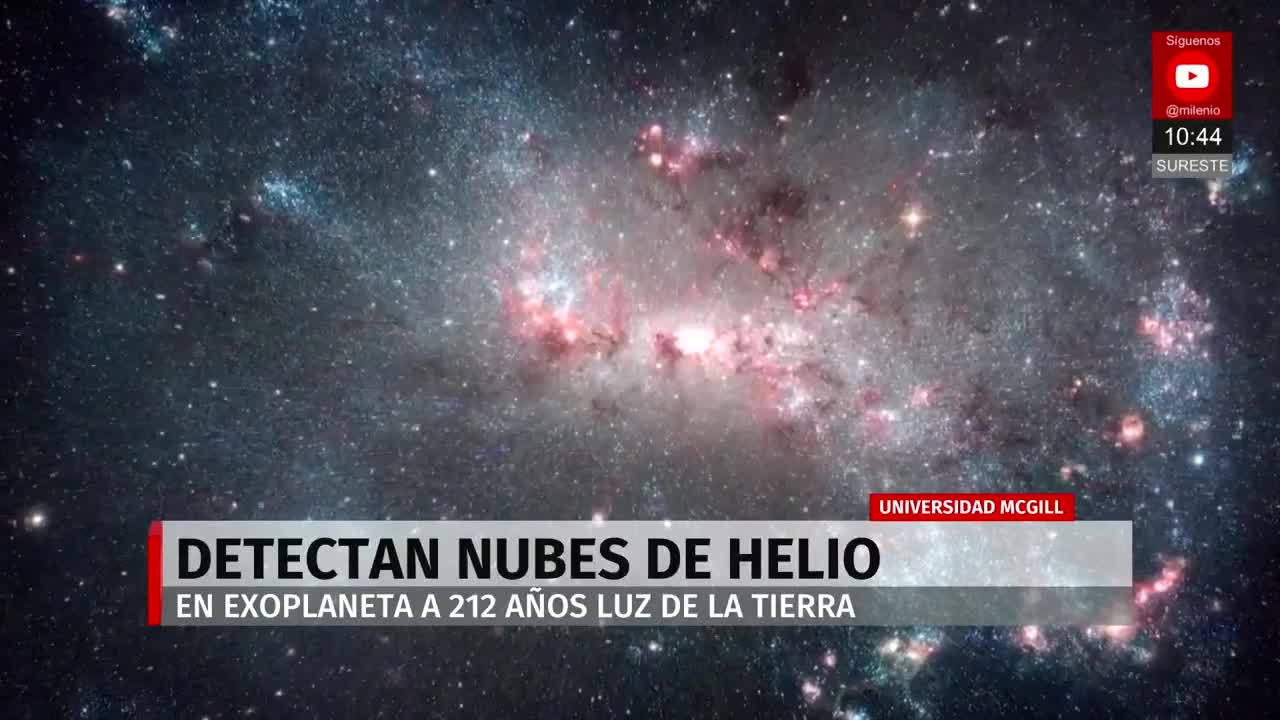 Astrónomos detectan nubes de helio en exoplaneta a 212 años luz