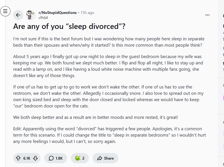 Is 'sleep divorce' the death of romance or the secret to a happier ...