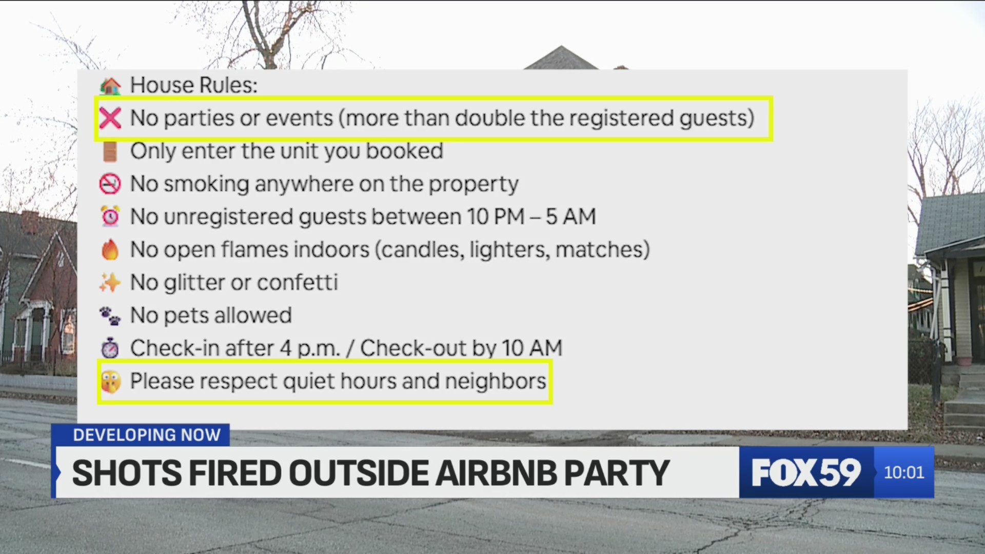 Gunfire rings out during party at north Indy rental property