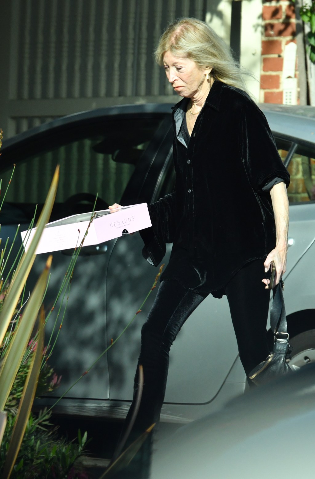 A few guests appeared to bring boxes of food to the gathering on Sunday held at Annie’s home in LA. London Entertainment for NY Post