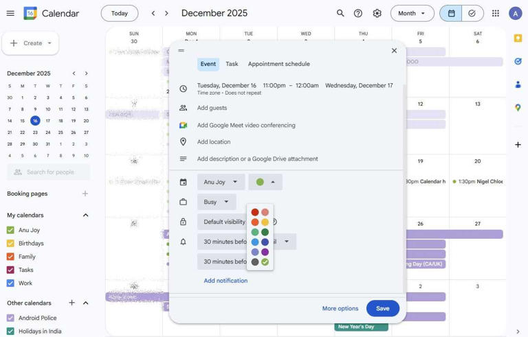 These Google Calendar features quietly fixed my work–life balance