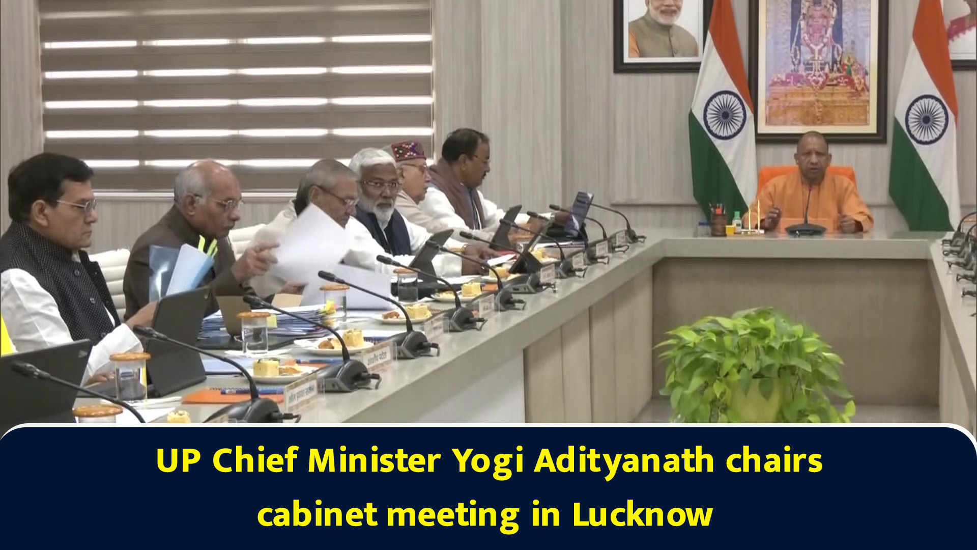 UP Chief Minister Yogi Adityanath chairs cabinet meeting in Lucknow