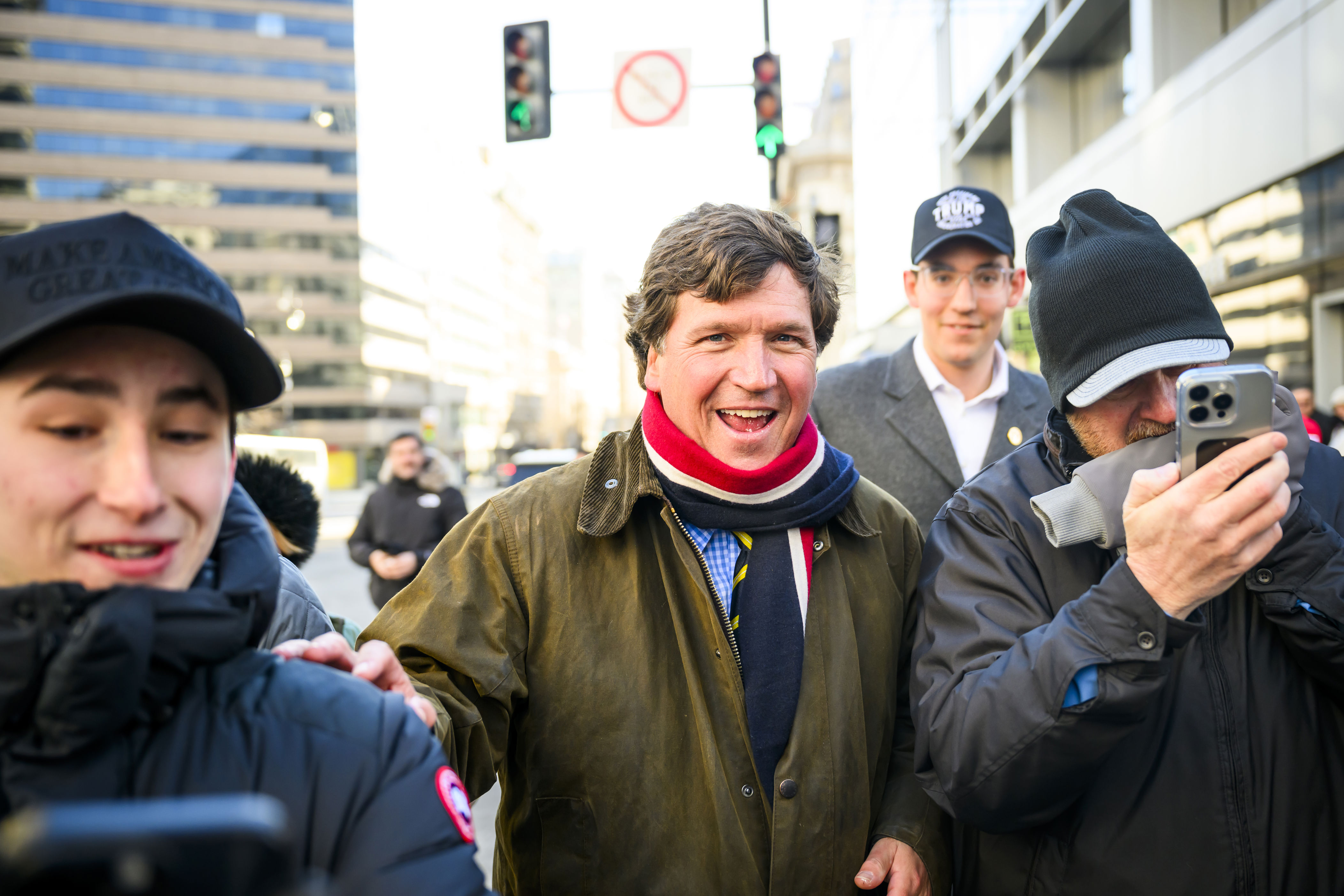 Tucker Carlson during inauguration festivities on Jan. 20 in Washington.