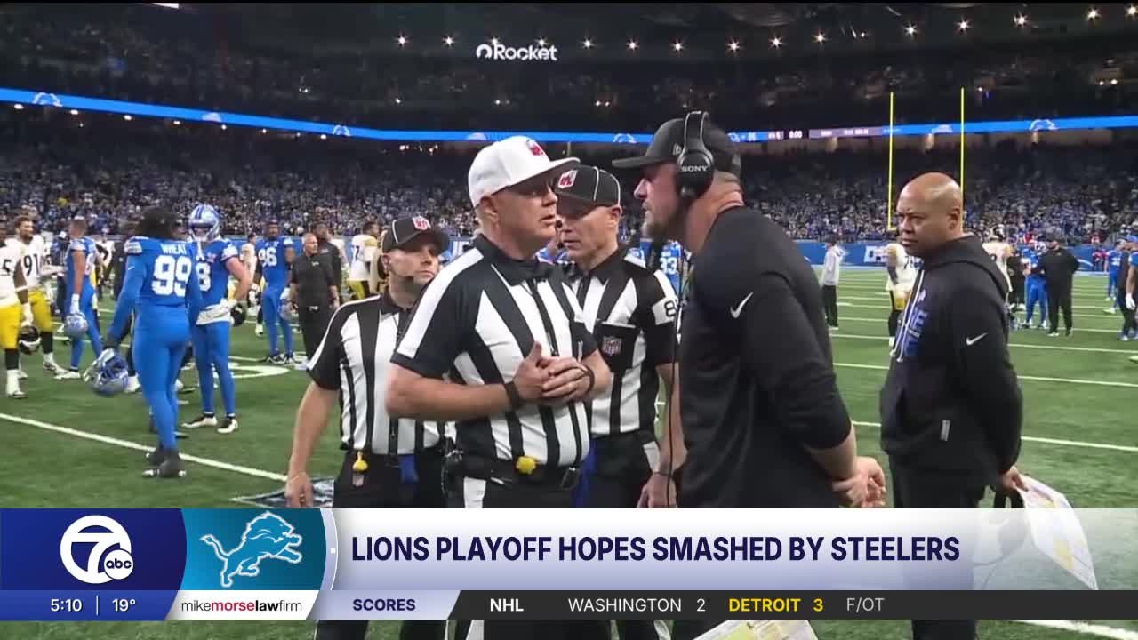 Lions playoff hopes smashed by Steelers
