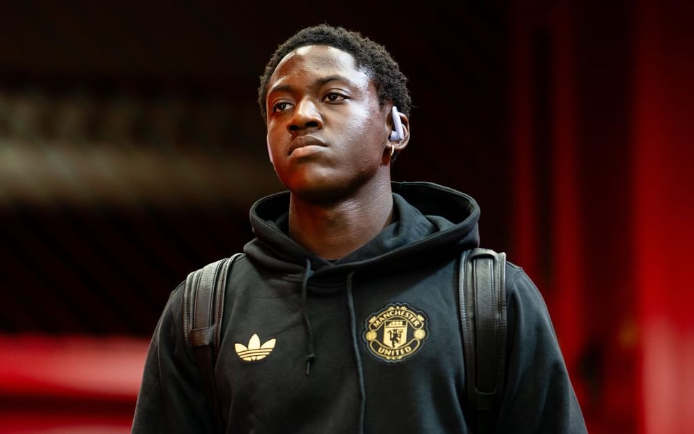 Kobbie Mainoo suffered a calf injury in training (Manchester United via Getty Imag)