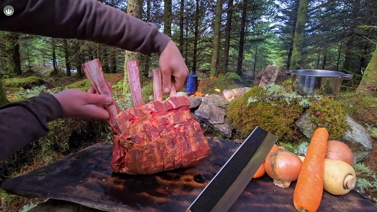 This is what happens when you cook prime rib over a forest fire