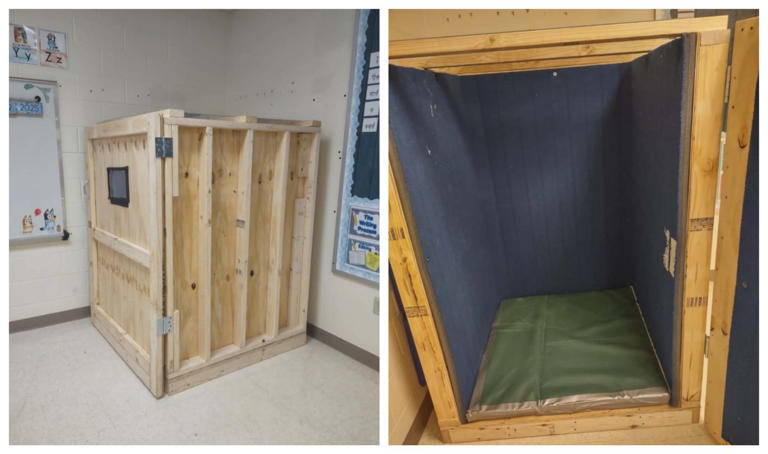 Parents outraged over 'timeout' boxes for special needs students