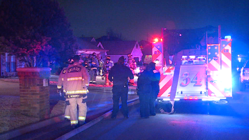 Several firefighters rush to put out flames at home in northwest OKC ...