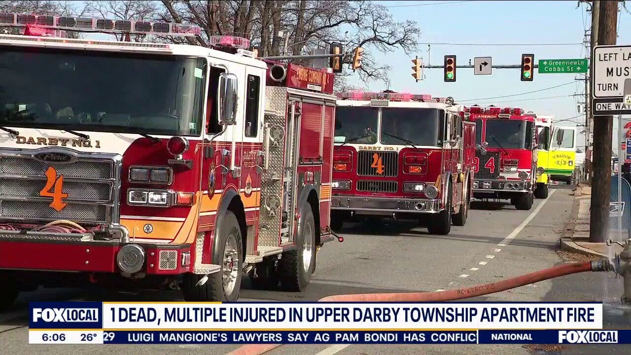 1 dead, dozens displaced in Delaware County apartment fire