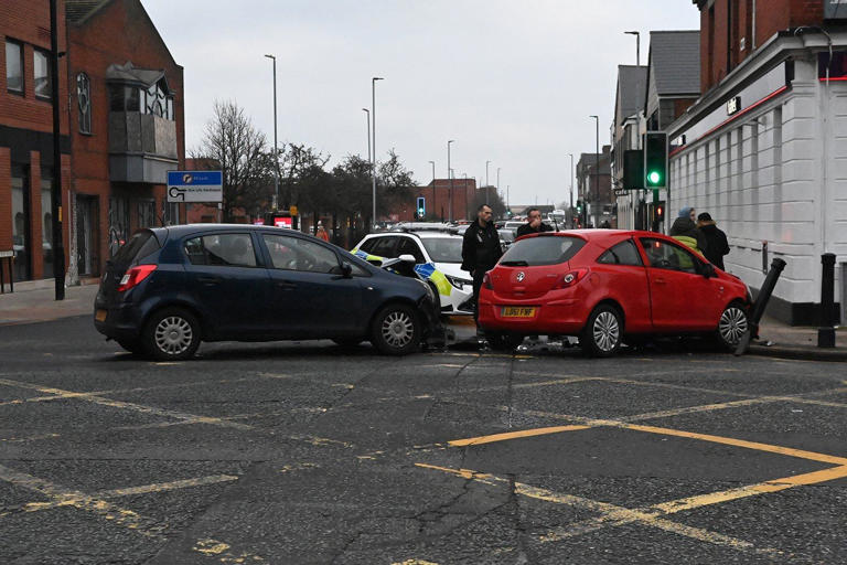 Cleveland Police attend two-car smash in Hartlepool town centre