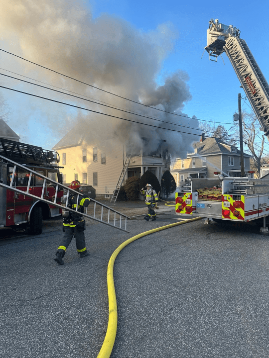 Firefighter injured during fire on Pine Street in Palmer