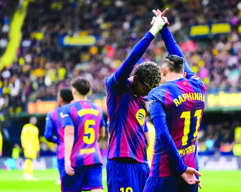 Raphinha y Yamal marcan en la victoria del Barcelona por 1-0 ante el Villarreal