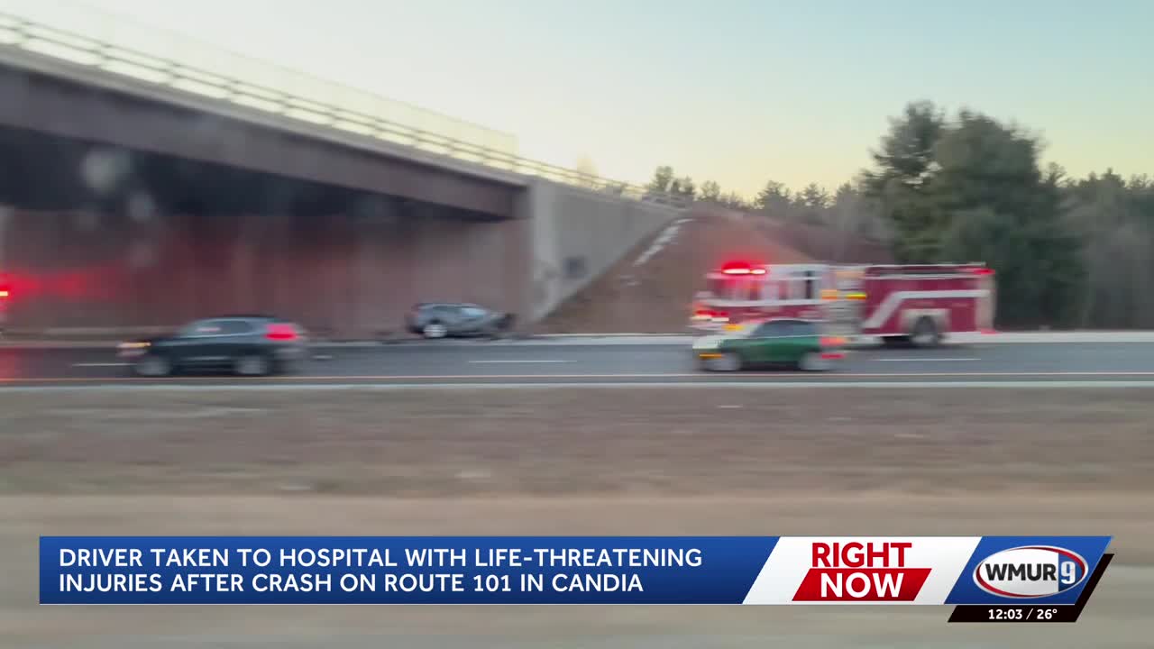 Driver taken to hospital with life-threatening injuries after crash on ...