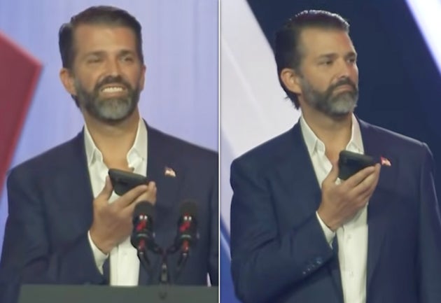 Trump weirdly threatens to fire Don Jr. in awkward Turning Point address<br><br>