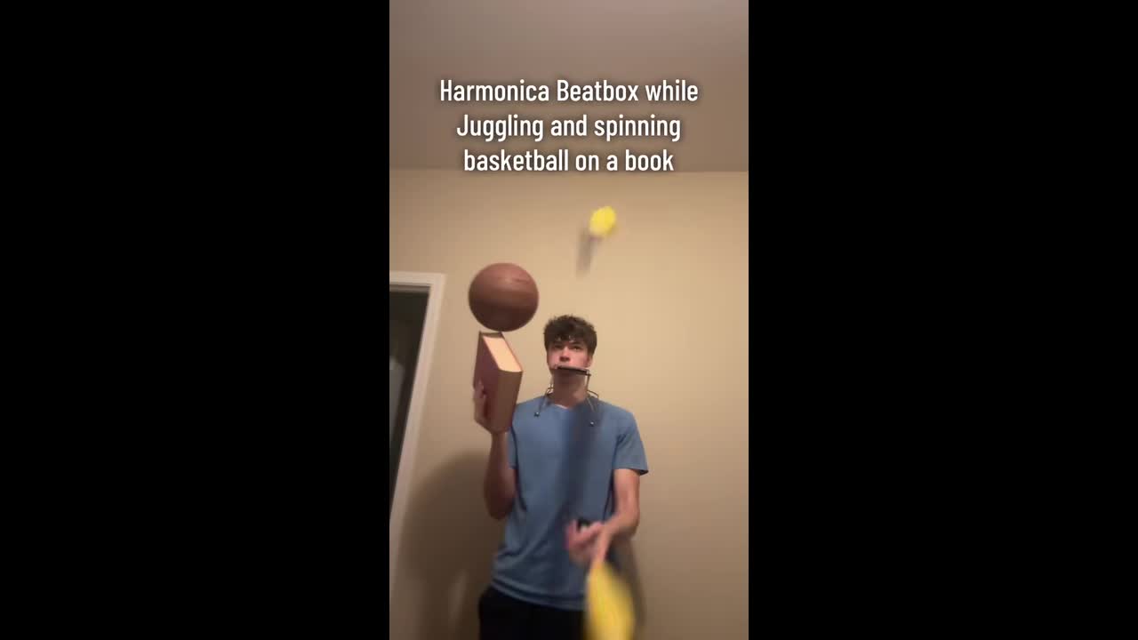 Multitasking performer stuns TikTok—harmonica beatboxer juggles and ...