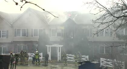 Crews battle 2-alarm fire at South County apartment building