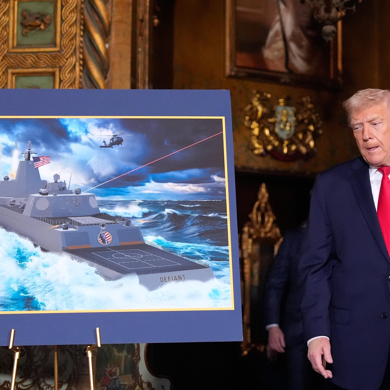 Trump announces new "Trump class" of Navy battleships<br>
