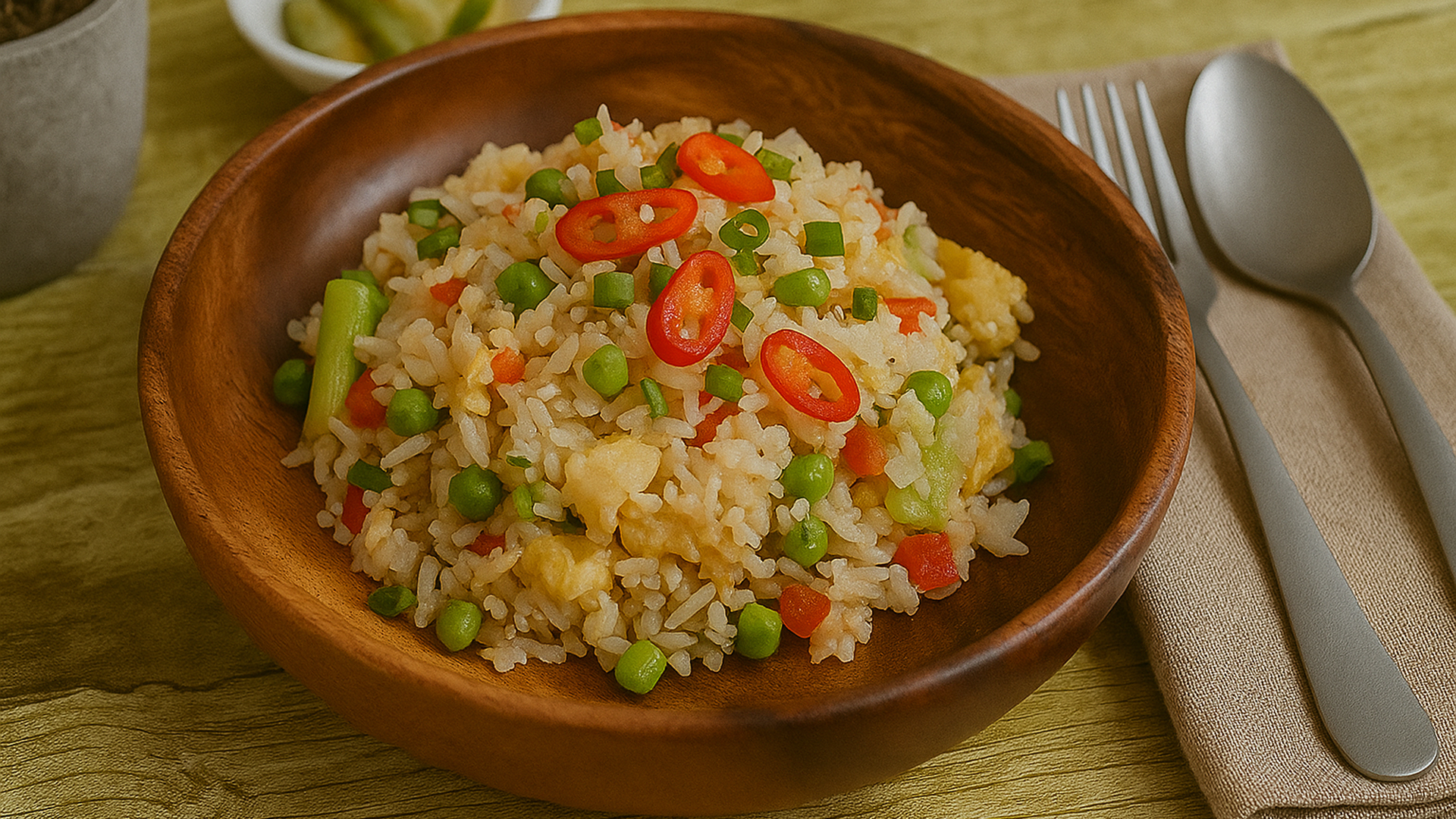 Pineapple fried rice with sweet and savory notes