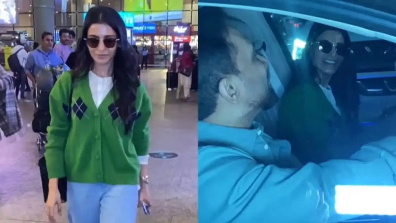 Raj Nidimoru picks up Samantha at Mumbai airport days after mobbing incident. Watch<br><br>