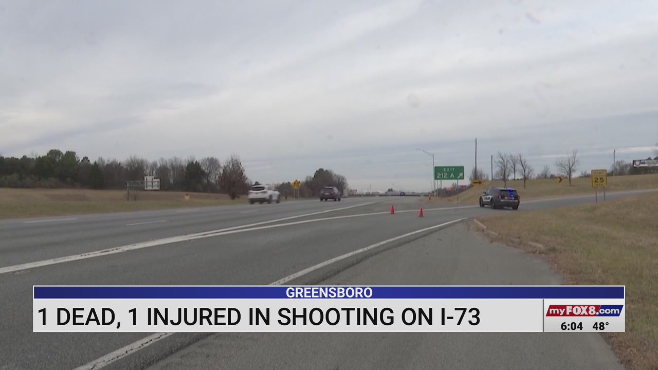 Man killed, woman injured in shooting on I-73 South in Greensboro